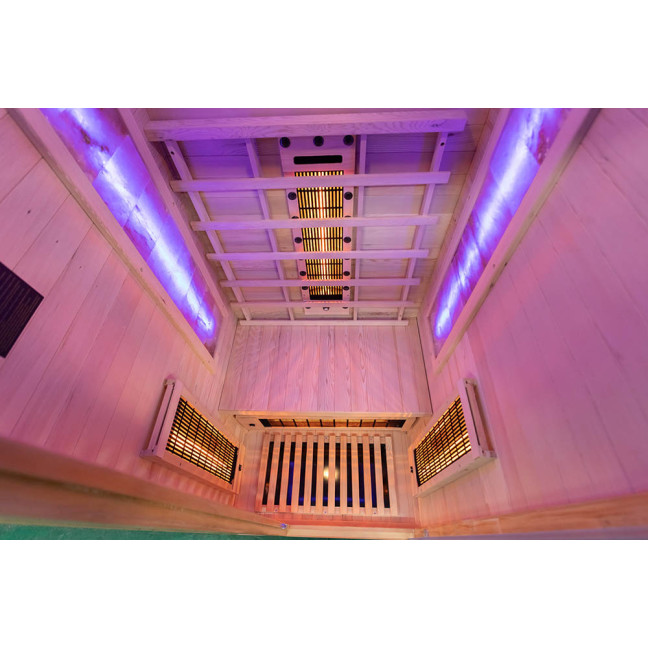 MO-C1ST Infrared sauna with salt stone + tourmalines | Natural Wood | Elegant Minimalism