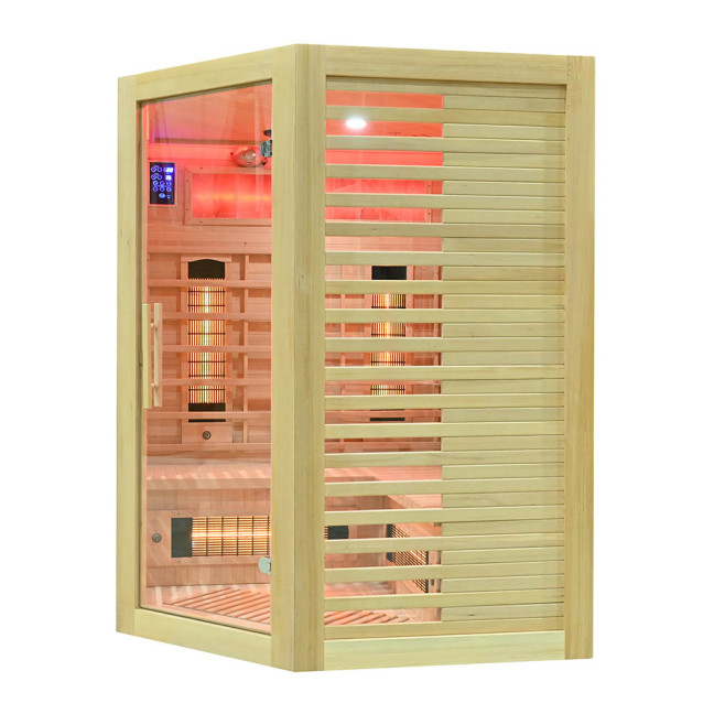 MO-RL3CS Infrared Sauna with Salt Stone | Wellness | Relax | SPA | For Family and Friends | Scandinavian Style