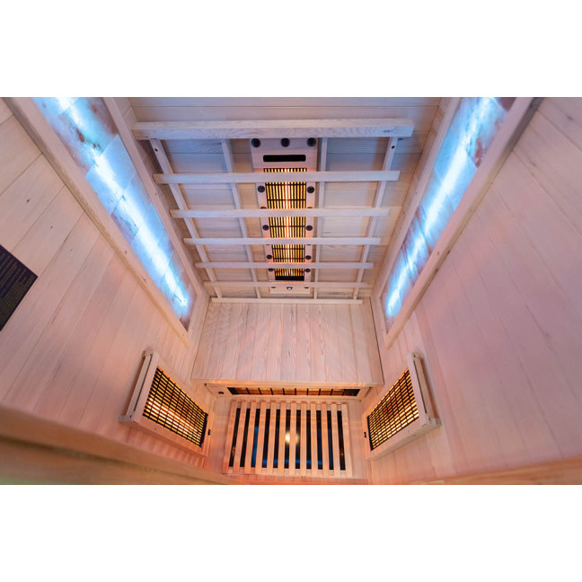 MO-C1ST Infrared sauna with salt stone + tourmalines | Natural Wood | Elegant Minimalism
