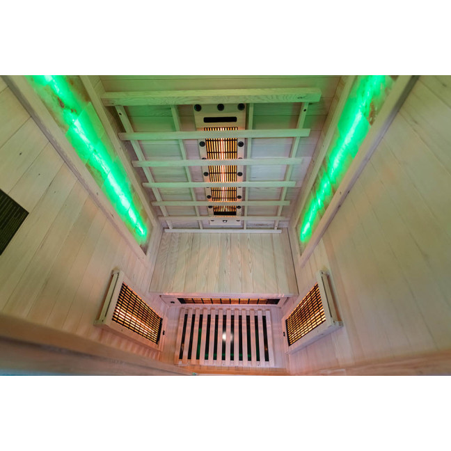 MO-C1ST Infrared sauna with salt stone + tourmalines | Natural Wood | Elegant Minimalism