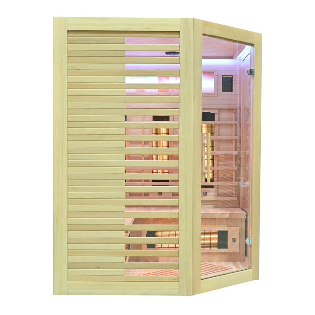 MO-RL3CS Infrared Sauna with Salt Stone | Wellness | Relax | SPA | For Family and Friends | Scandinavian Style