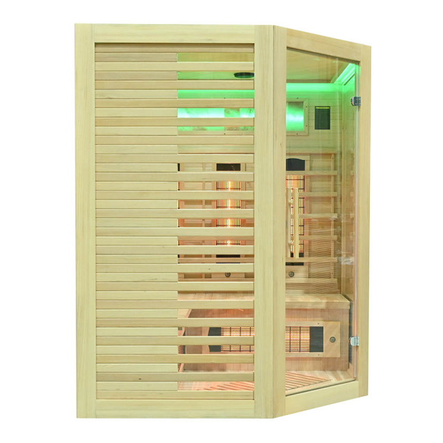 MO-RL3CS Infrared Sauna with Salt Stone | Wellness | Relax | SPA | For Family and Friends | Scandinavian Style