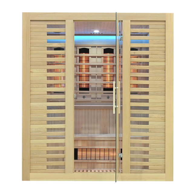 MO-RL4S XL Infrared sauna with salt stone | Thermo Wood | Ready to Assemble