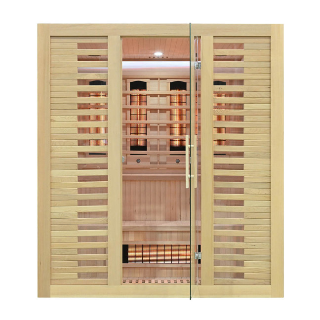 MO-RL4S XL Infrared sauna with salt stone | Thermo Wood | Ready to Assemble