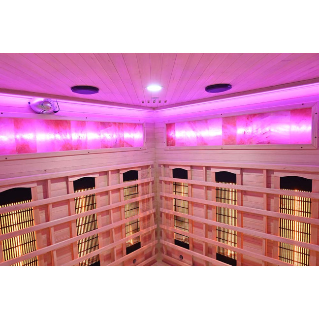 MO-RL3CS Infrared Sauna with Salt Stone | Wellness | Relax | SPA | For Family and Friends | Scandinavian Style