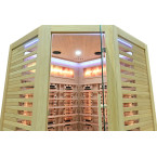 MO-RL3CST Infrared sauna with salt stone + tourmalines | Modern Design | For Family and Friends