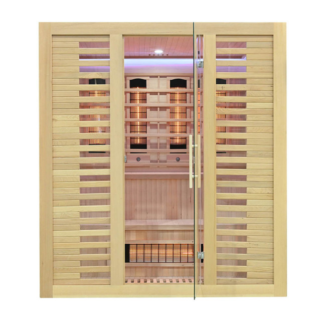 MO-RL4S XL Infrared sauna with salt stone | Thermo Wood | Ready to Assemble