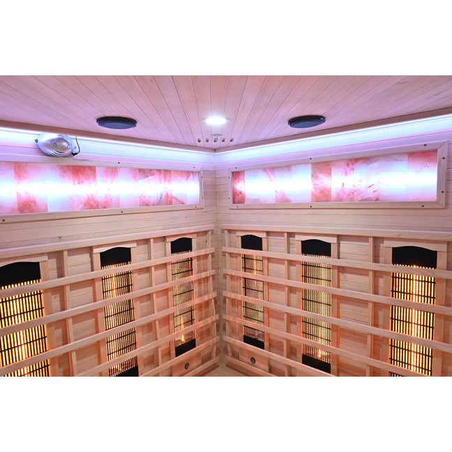 MO-RL3CS Infrared Sauna with Salt Stone | Wellness | Relax | SPA | For Family and Friends | Scandinavian Style