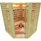 MO-RL3CST Infrared sauna with salt stone + tourmalines | Modern Design | For Family and Friends