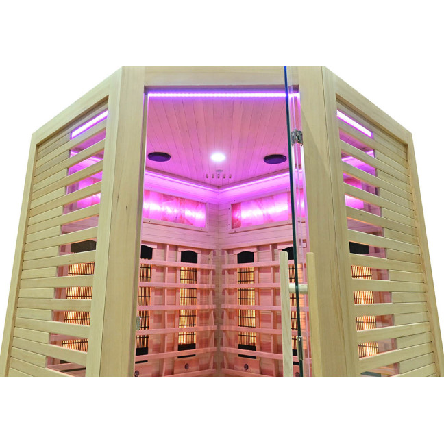 MO-RL3CS Infrared Sauna with Salt Stone | Wellness | Relax | SPA | For Family and Friends | Scandinavian Style