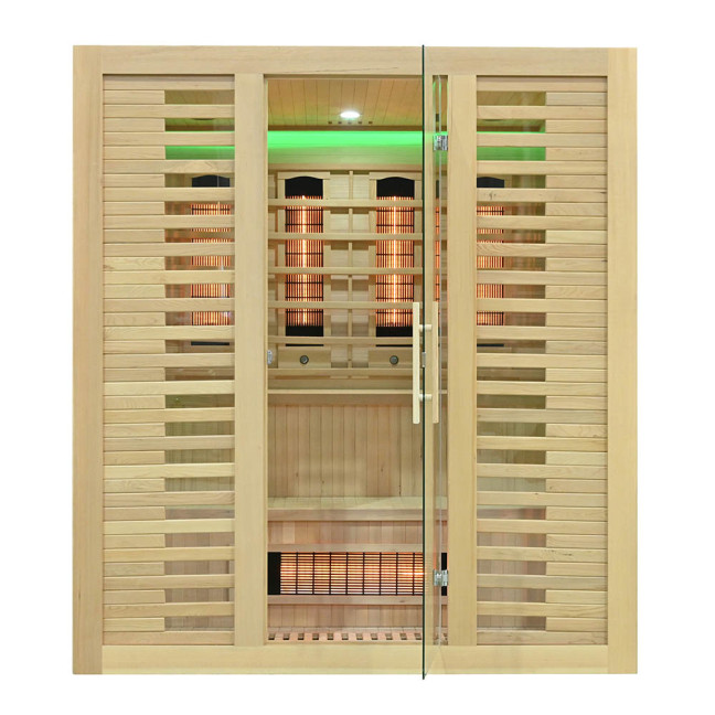 MO-RL4S XL Infrared sauna with salt stone | Thermo Wood | Ready to Assemble