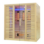 MO-RL4S XL Infrared sauna with salt stone | Thermo Wood | Ready to Assemble