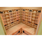MO-RL3CST Infrared sauna with salt stone + tourmalines | Modern Design | For Family and Friends