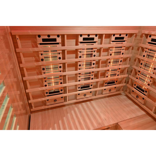 MO-RL3CST Infrared sauna with salt stone + tourmalines | Modern Design | For Family and Friends