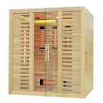 MO-RL4S XL Infrared sauna with salt stone | Thermo Wood | Ready to Assemble