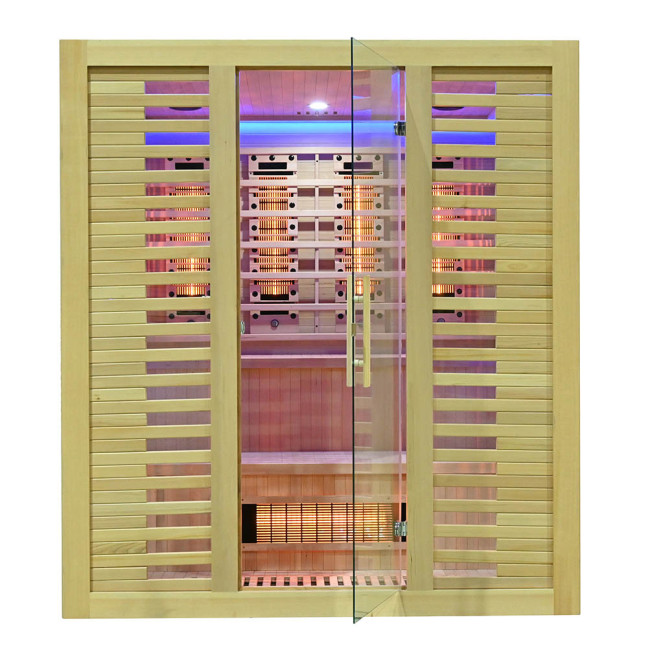 MO-RL4ST XL Infrared sauna with salt stone + tourmalines | Thermo Wood | Ready to Assemble