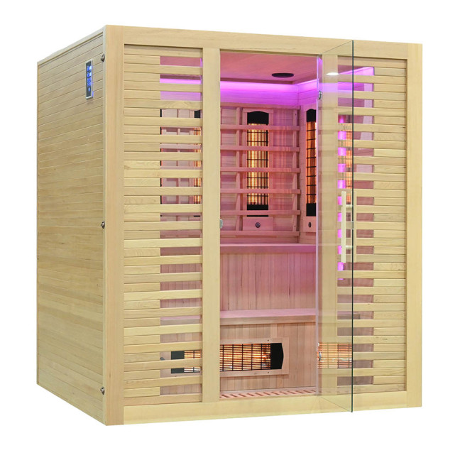 MO-RL4S XL Infrared sauna with salt stone | Thermo Wood | Ready to Assemble
