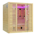 MO-RL4S XL Infrared sauna with salt stone | Thermo Wood | Ready to Assemble