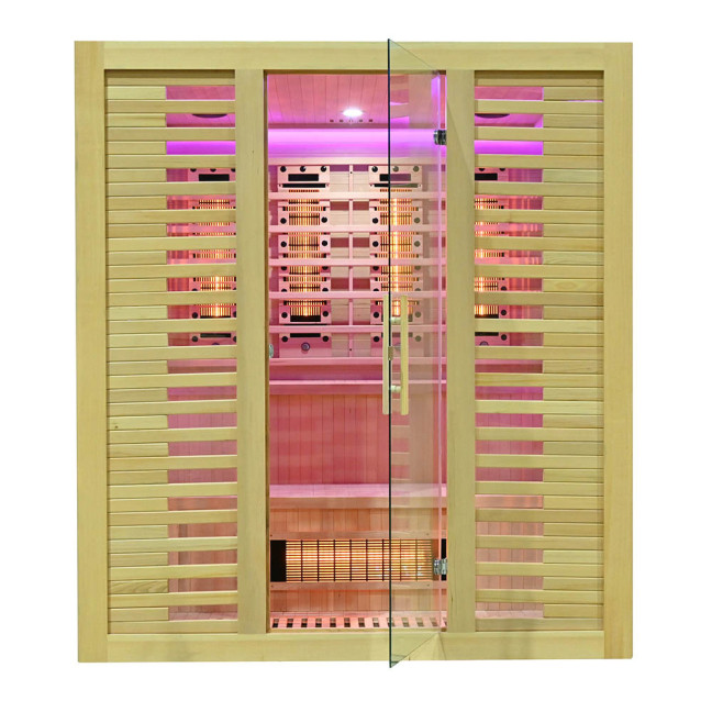 MO-RL4ST XL Infrared sauna with salt stone + tourmalines | Thermo Wood | Ready to Assemble