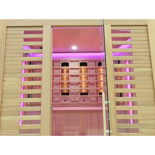 MO-RL4S XL Infrared sauna with salt stone | Thermo Wood | Ready to Assemble