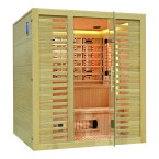 MO-RL4ST XL Infrared sauna with salt stone + tourmalines | Thermo Wood | Ready to Assemble