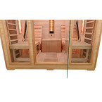 MO-RL4SL Infrared sauna with loungers and salt stone | Modern Design | Panoramic Glass