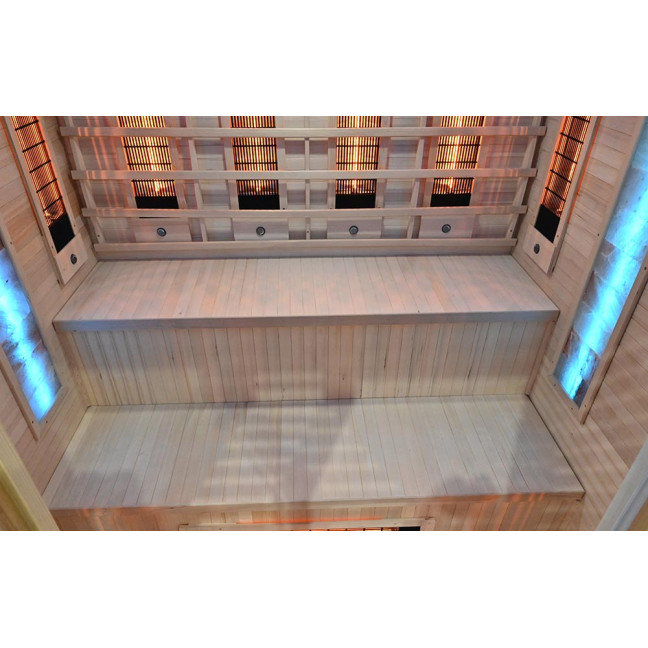 MO-RL4S XL Infrared sauna with salt stone | Thermo Wood | Ready to Assemble