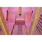 MO-RL4SL Infrared sauna with loungers and salt stone | Modern Design | Panoramic Glass