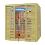 MO-RL4ST XL Infrared sauna with salt stone + tourmalines | Thermo Wood | Ready to Assemble