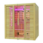MO-RL4ST XL Infrared sauna with salt stone + tourmalines | Thermo Wood | Ready to Assemble