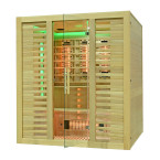MO-RL4ST XL Infrared sauna with salt stone + tourmalines | Thermo Wood | Ready to Assemble