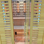 MO-RL4ST XL Infrared sauna with salt stone + tourmalines | Thermo Wood | Ready to Assemble