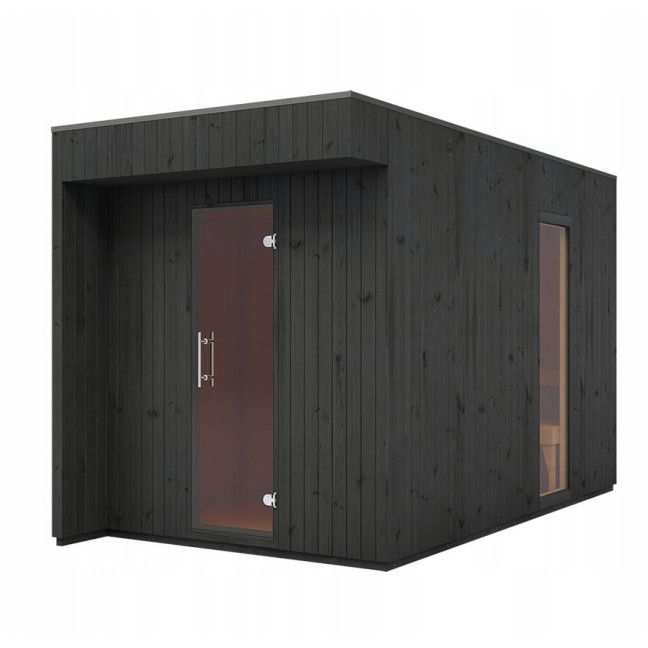 High Quality Garden Sauna Musta Black For Garden 400x200 cm | Wellness | Relax | SPA | Scandinavian Style | Luxury Relaxation
