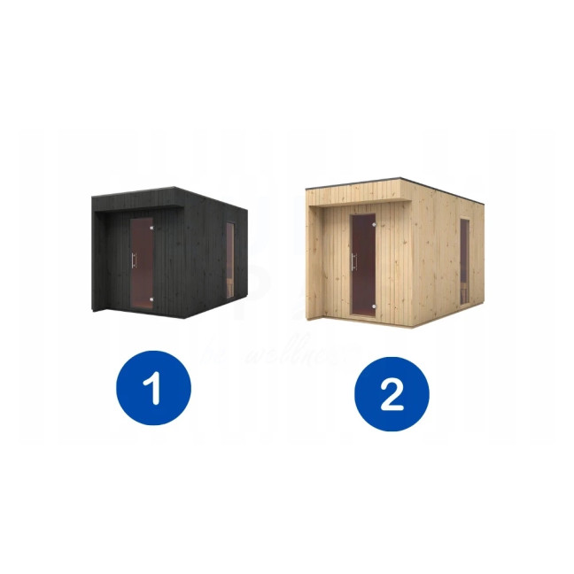 High Quality Garden Sauna Musta Black For Garden 400x200 cm | Wellness | Relax | SPA | Scandinavian Style | Luxury Relaxation