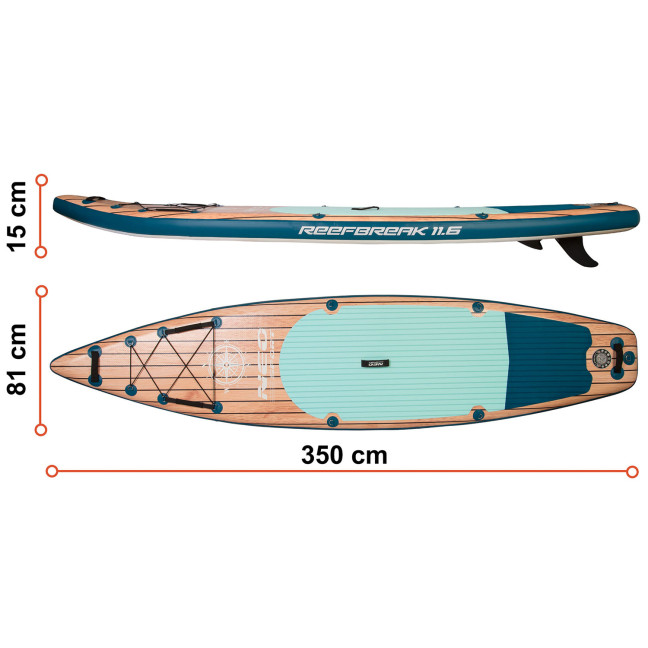 Reefbreak SUP board 350 x 81 x 15 cm Neo-Sport 170304
