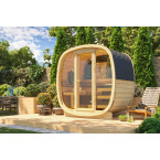Outdoor sauna Uku 130 for 3-4 persons / Electric heating only / High-quality Nordic spruce (Pine Thermal Wood)