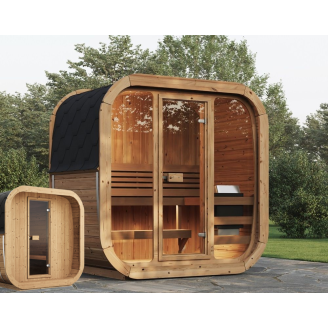 Outdoor sauna Icon 125 for 2-3 people / Electric heating only / High-quality Thermowood wall | Luxury Relaxation