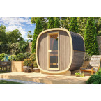 Outdoor sauna Uku 130 for 3-4 persons / Electric heating only / High-quality Nordic spruce (Pine Thermal Wood) | Wellness