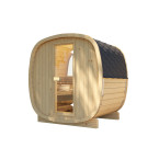 Outdoor sauna Uku 160 for 3-4 persons / Electric heating only / High-quality Nordic spruce ( pine thermal wood) | Wellness