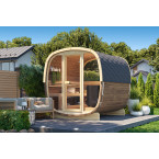 Outdoor sauna Uku 230 for 4-6 persons / Electric heating only / High-quality Nordic spruce ( pine thermal wood) | Wellness