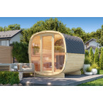 Outdoor sauna Uku 230 for 4-6 persons / Electric heating only / High-quality Nordic spruce ( pine thermal wood) | Wellness