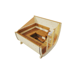 Outdoor sauna Uku 230 for 4-6 persons / Electric heating only / High-quality Nordic spruce ( pine thermal wood) | Wellness