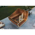 Susi 200 outdoor sauna for 2-3 persons / Electric heating only / High-quality Nordic spruce (Pine Thermal Wood) | Wellness