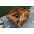 The Susi 280 outdoor sauna for 4-6 people / Electric heating only / High-quality Nordic spruce (Pine Thermal Wood) | Wellness