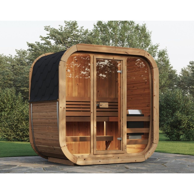 Outdoor Sauna Icon Easter Limited Black Edition  2-3 people / Electric heating only / High-quality Thermowood wall