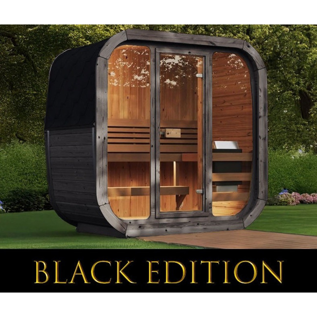 Outdoor Sauna Icon Easter Limited Black Edition  2-3 people / Electric heating only / High-quality Thermowood wall