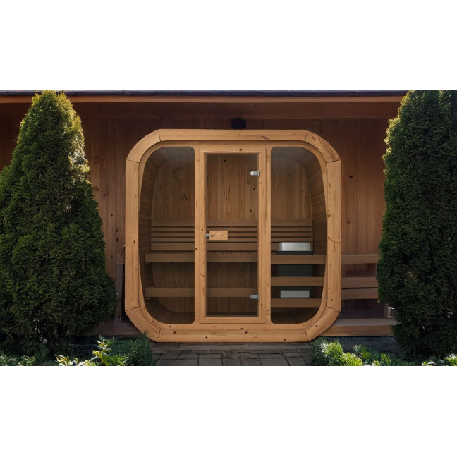 Outdoor sauna Icon 125 for 2-3 people / Electric heating only / High-quality Thermowood wall | Luxury Relaxation