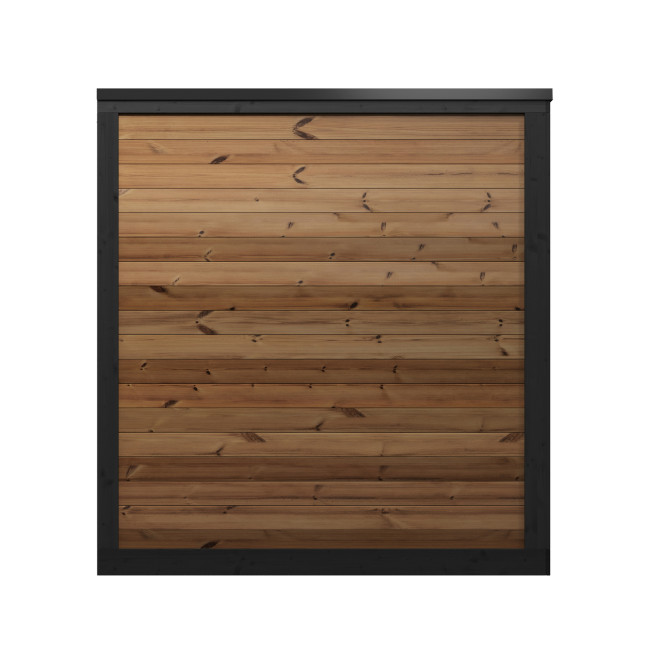 HIKI S Outdoor Sauna Thermowood for 3-4 People - Modern Garden or Terrace Sauna in Scandinavian Style, Fired Heater