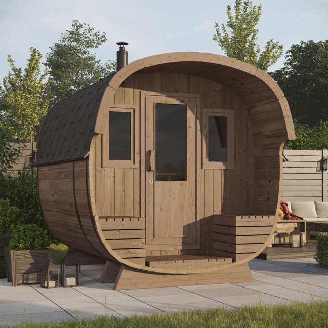 Sauna Icon 292 Outdoor For 6 people / Harvia electric or wood-burning stove / High-quality Scandinavian spruce (Thermowood)