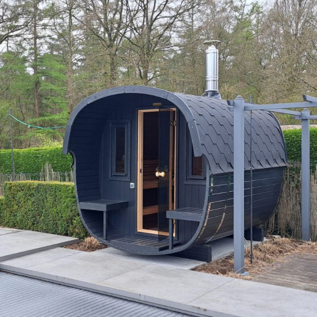 Sauna Icon 292 Outdoor For 6 people / Harvia electric or wood-burning stove / High-quality Scandinavian spruce (Thermowood)